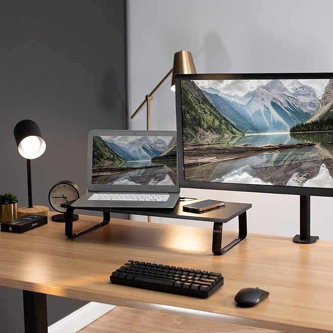 VIVO Monitor and Laptop Stand, 24 inch Desktop Riser, STAND-V000D