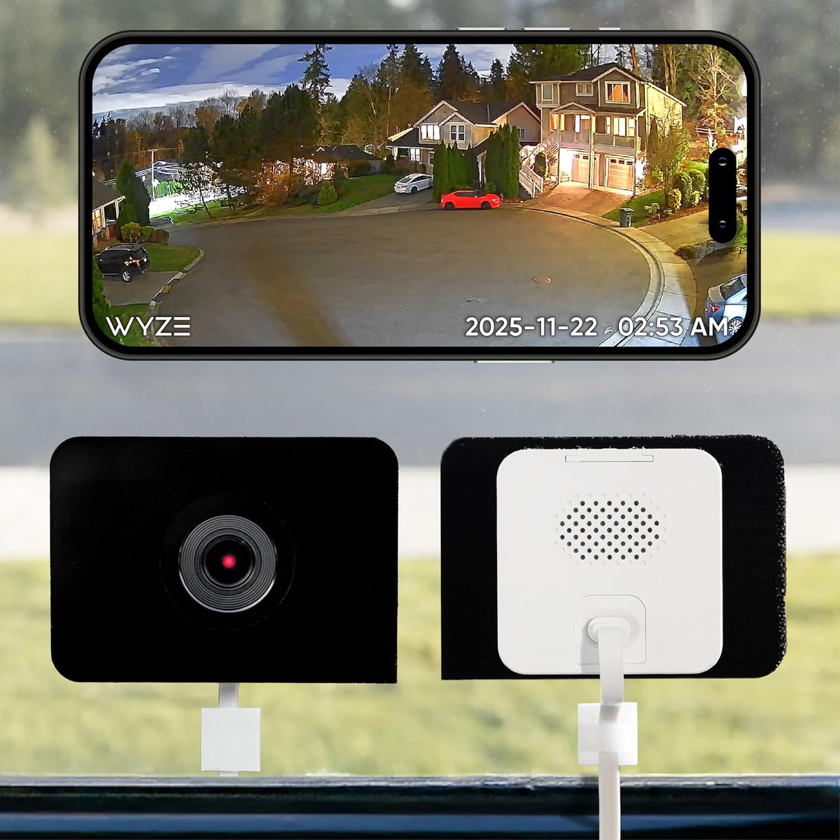 Wyze Window Camera, WiFi Indoor HD Home Security Camera, Upgraded Color Night