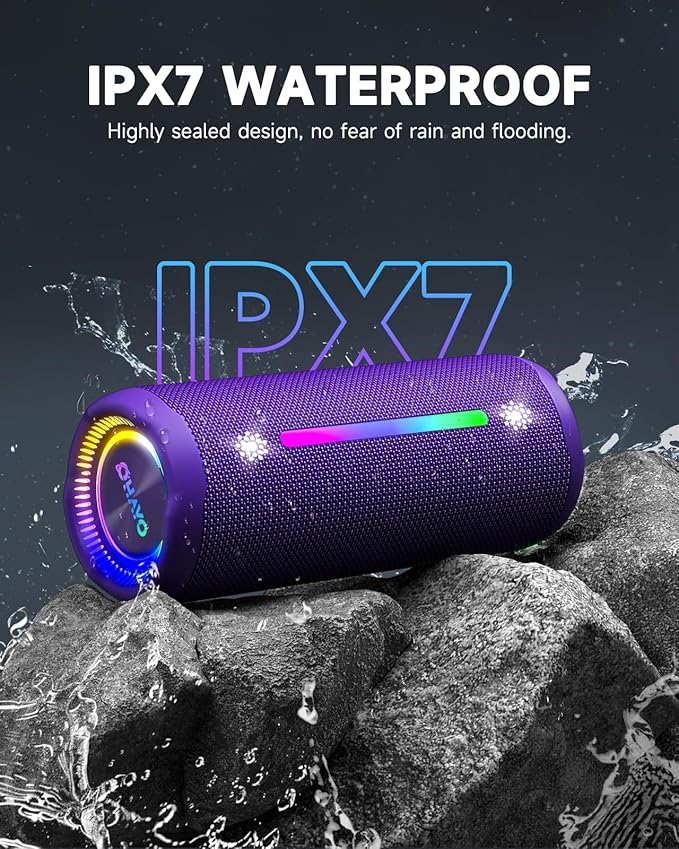 OHAYO Bluetooth Speaker, Portable Wireless, IPX7 Waterproof, Powerful 25W Sound