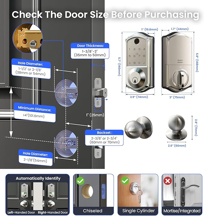 Veise VE017-K Fingerprint Smart Lock