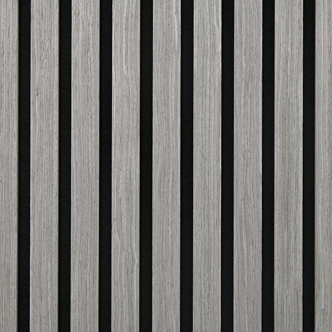HOMCOM 4 Pack 3D Acoustic Panels, Wood Slat Wall Paneling