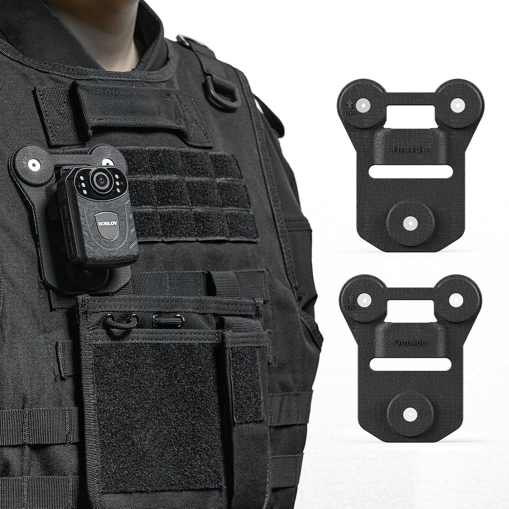 boblov 2-pack body camera magnet mount,6-magnet universal suction shown in use