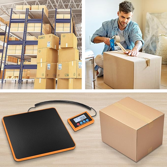 Fuzion Shipping Scale, 440LB/200KG x 10g Digital Postal Scale, Hold/Tare