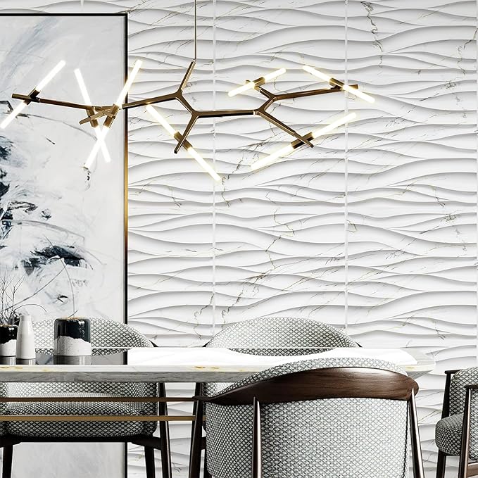 STICKGOO Wave Wall Panels for Interior Wall Decor, Decorative PVC Panels for