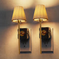 L LOHAS LED Night Lights Plug into Wall, 2 Pack Pleated Fabric Cover Night Light