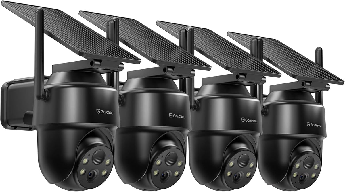 GALAYOU Security Cameras Wireless Outdoor for Frontyard, R1 4Pack Black