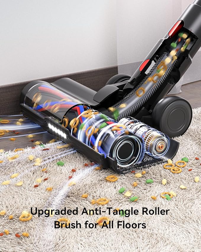 Cordless Vacuum Cleaner, Upgraded 55KPA 650W 70Mins Stick Vacuum