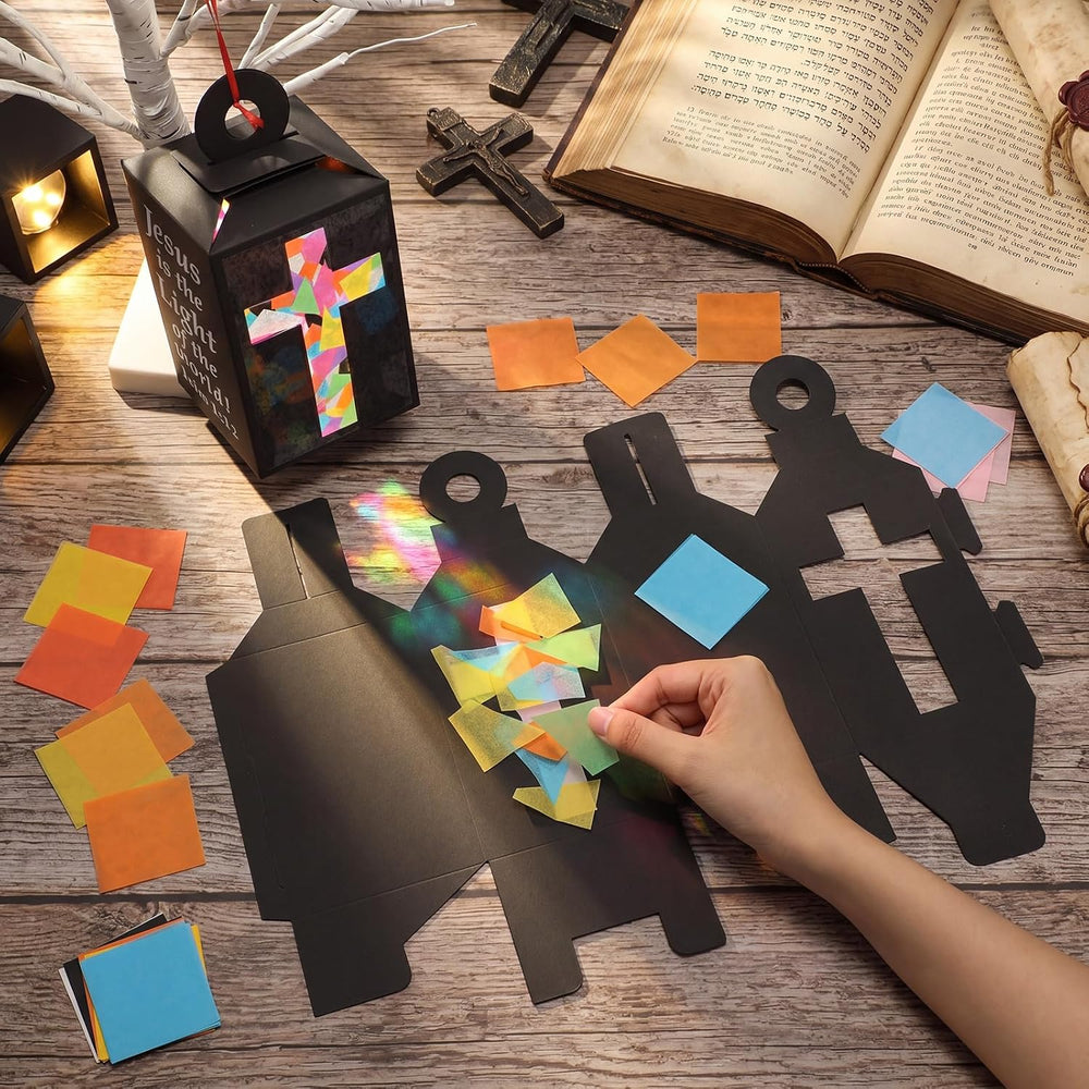 40 Sets Vbs 2026 Christian Cross Crafts Bulk Illumination Themed Paper Lanter...