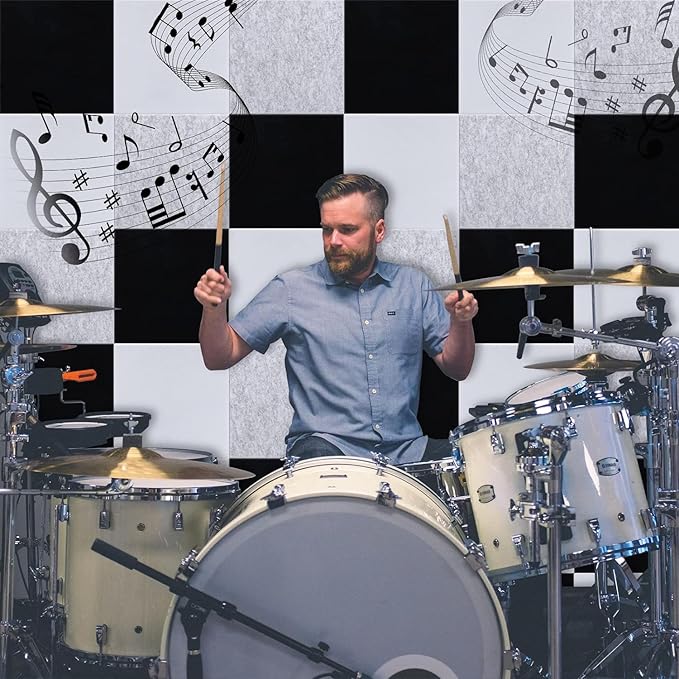 18 Pack Acoustic Panels-12"X12"X 0.4"Soundproof Wall Panels, High-Density Sound