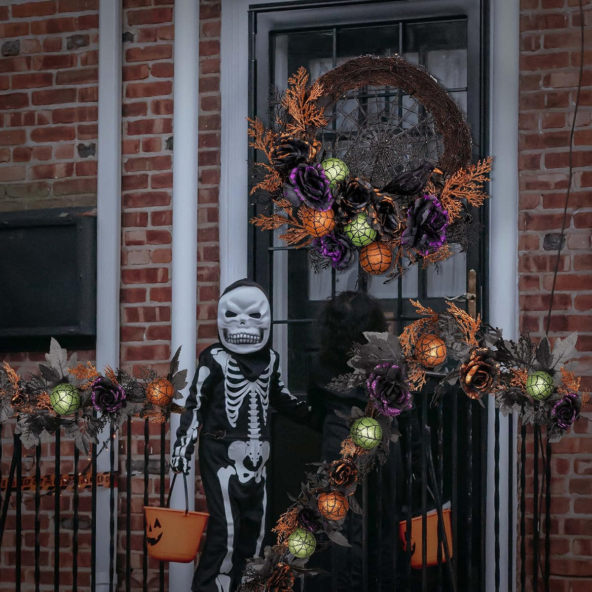 Valery Madelyn 6ft Pre-Lit Halloween Garland for Mantle Party Decorations