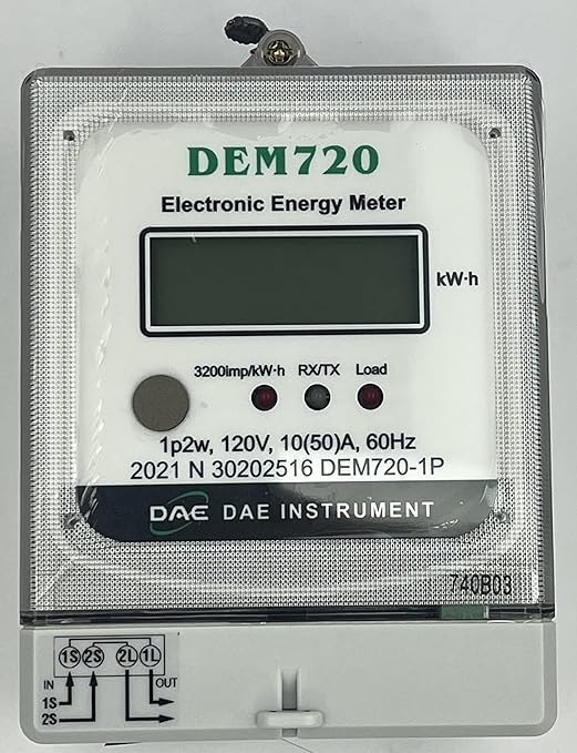 DAE DEM720-1P Electric kWh Submeter, Internal CT