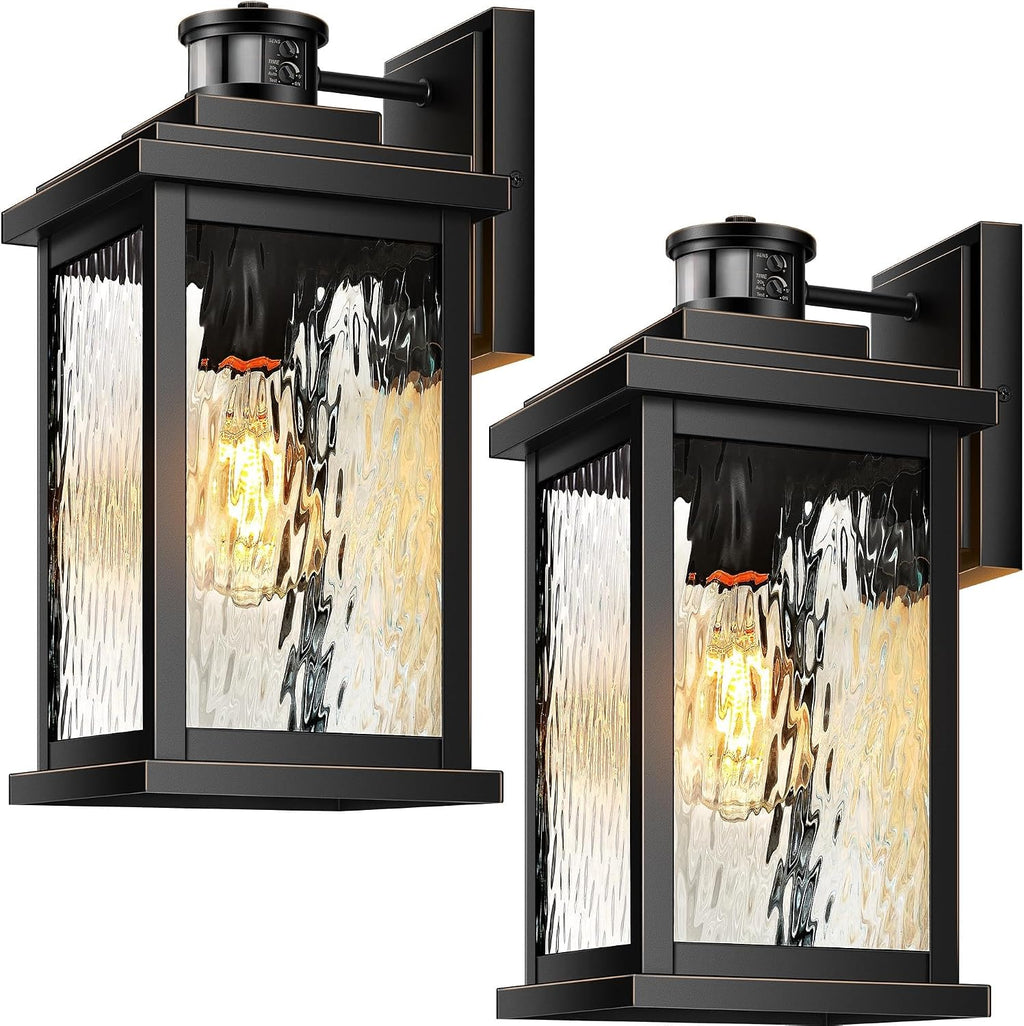 VIANIS Large Motion Sensor Outdoor Lights 2 Pack, Dusk to Dawn Outdoor Lighting