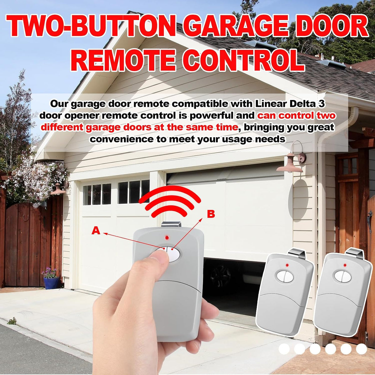 kingdder 6 pcs 2 button gate opener compatible, package contents