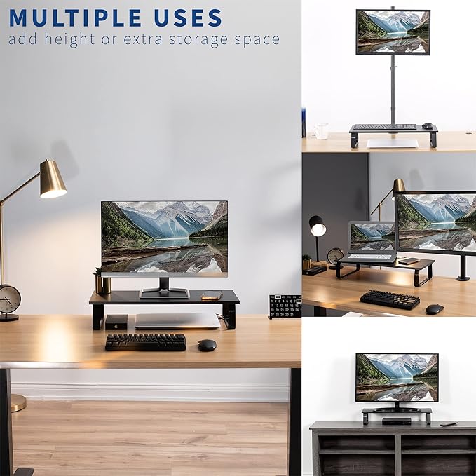 VIVO Monitor and Laptop Stand, 24 inch Desktop Riser, STAND-V000D