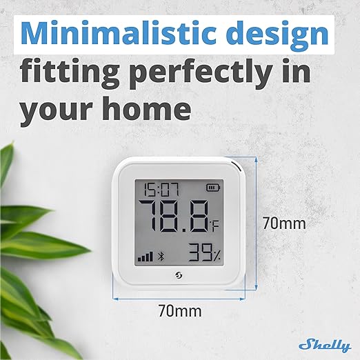 Shelly H&T Gen3 White | Wi-Fi & Bluetooth Smart Temperature & Humidity Sensor
