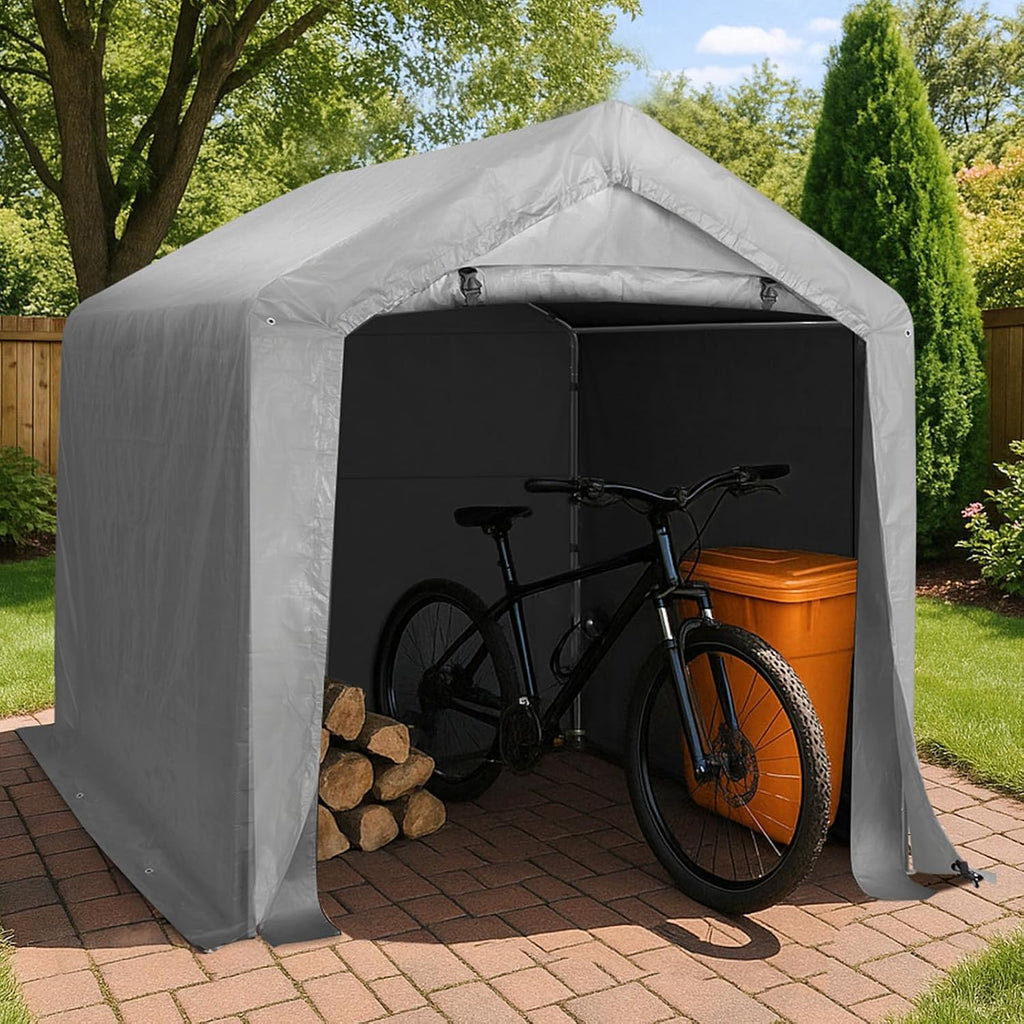 6ft x 6ft storage shed tent, galvanized steel, package contents