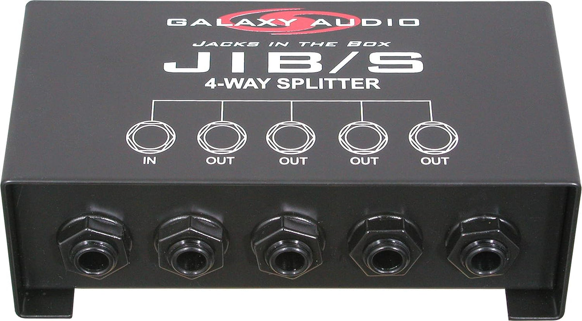 galaxy audio jib/s 4-way splitter shown in use