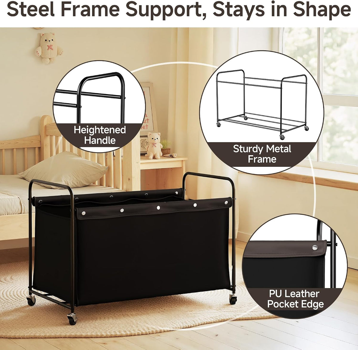 storageworks 200l extra large storage chest with wheels, close-up detail