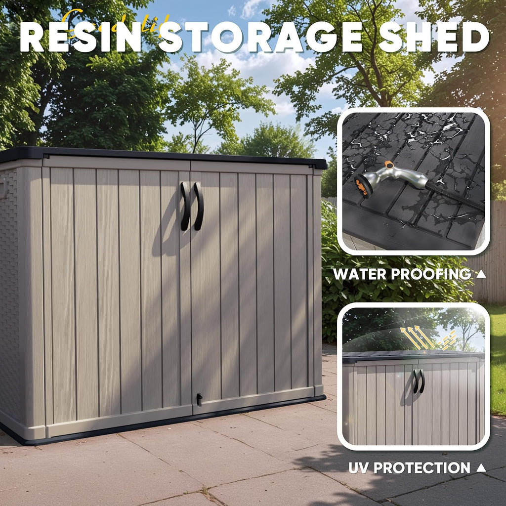 devoko shelf of resin outdoor storage cabinet, 26, package contents