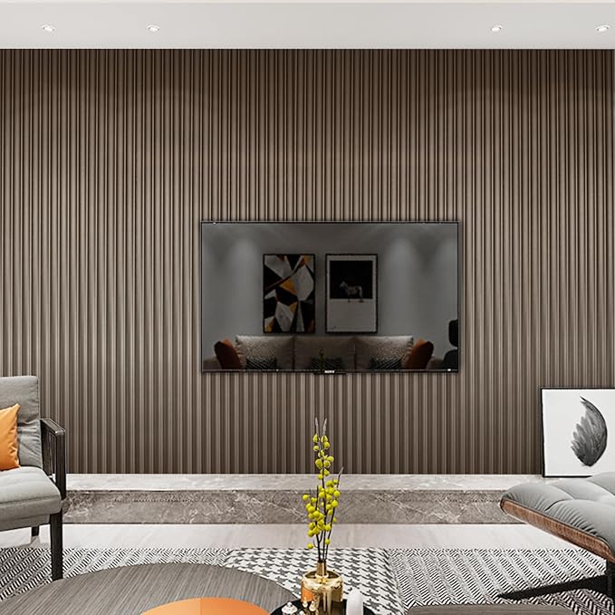 Art3dwallpanels Slat Wall Paneling, 8 Pack Wavy Grain Panel Wall Slats