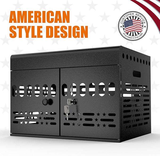 12-Device Tablet Charging Station Lock Box, Computer Cabinet