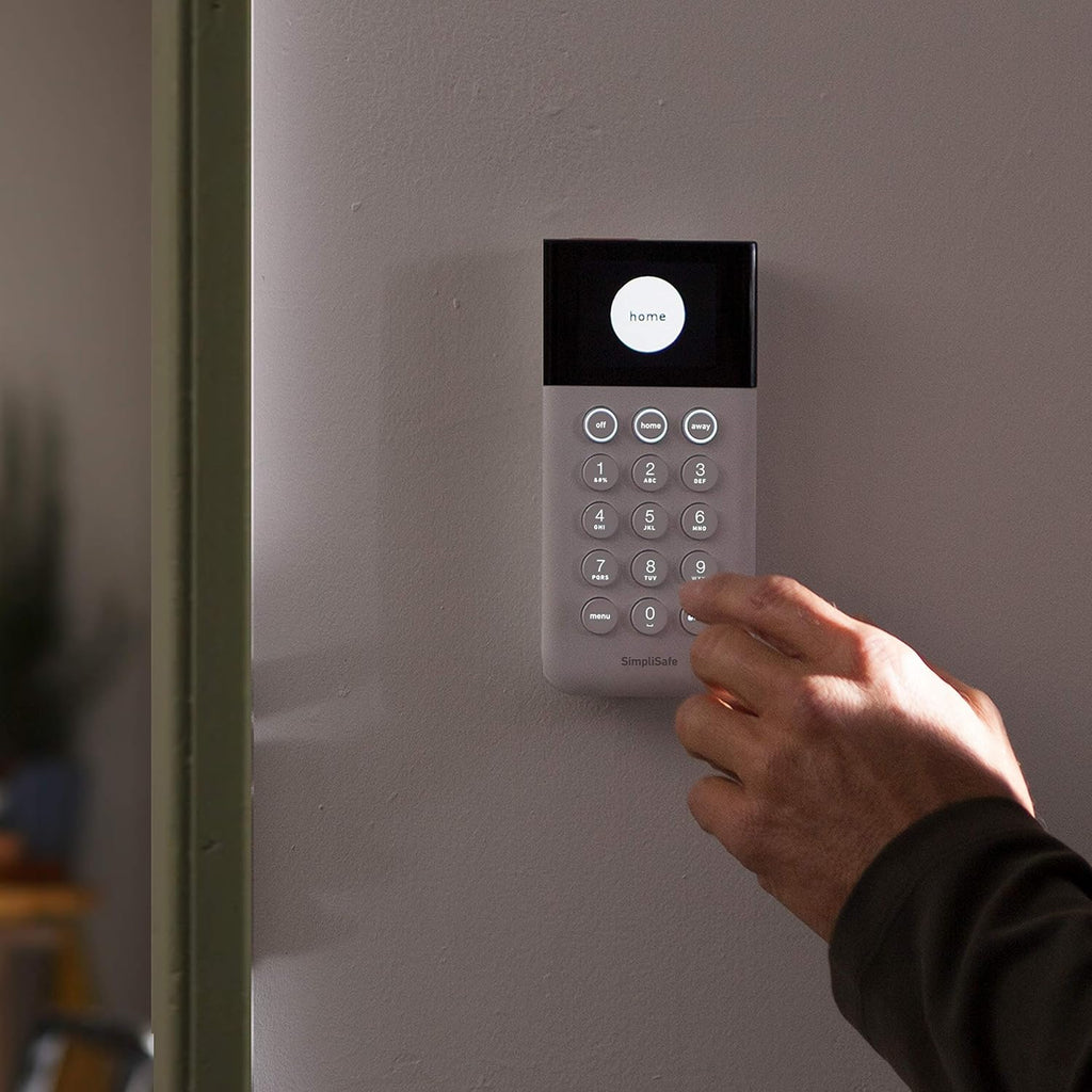 simplisafe wireless keypad - touch-to-wake technology - compatible, close-up detail