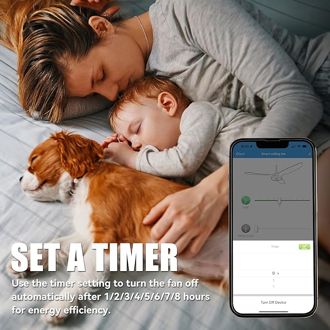 SMAAIR 56 Inch Smart Ceiling Fan