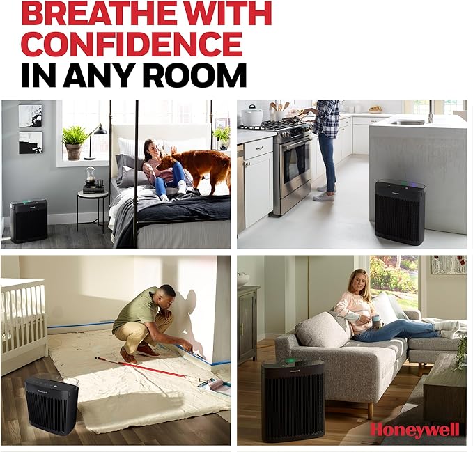 Honeywell HEPA Air Purifier for Home, 2423 Ft² Rooms in 1 hour, Air Quality