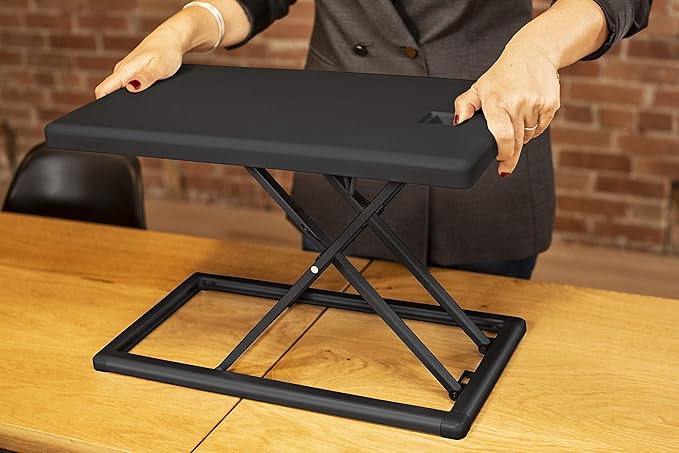 Rocelco 19" Portable Laptop Riser, Height Adjustable Travel Standing Desk