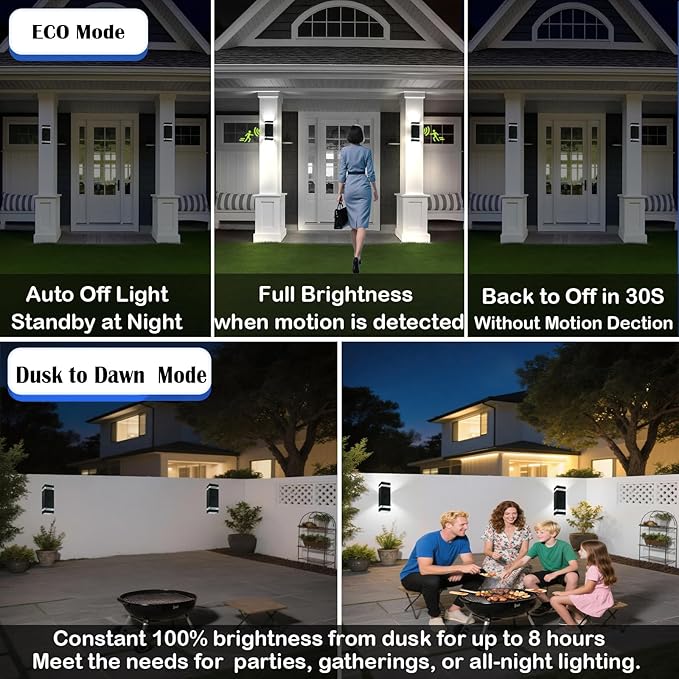 iYogaled Motion Sensor Outdoor Wall Lights