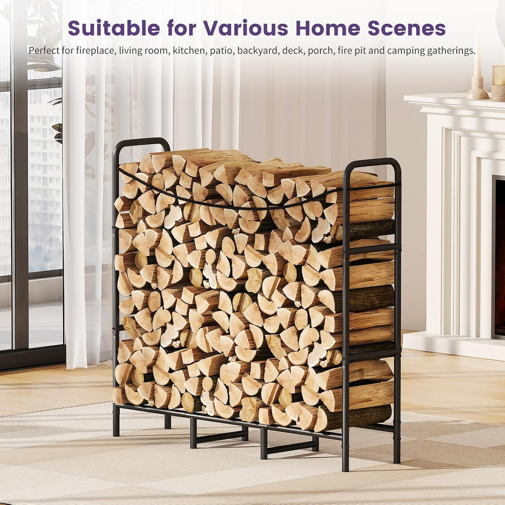4ft firewood rack outdoor, adjustable log stand for, package contents