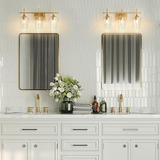 VONLUCE Bathroom Vanity Light, 3 Light Bathroom Light Fixture Over Mirror