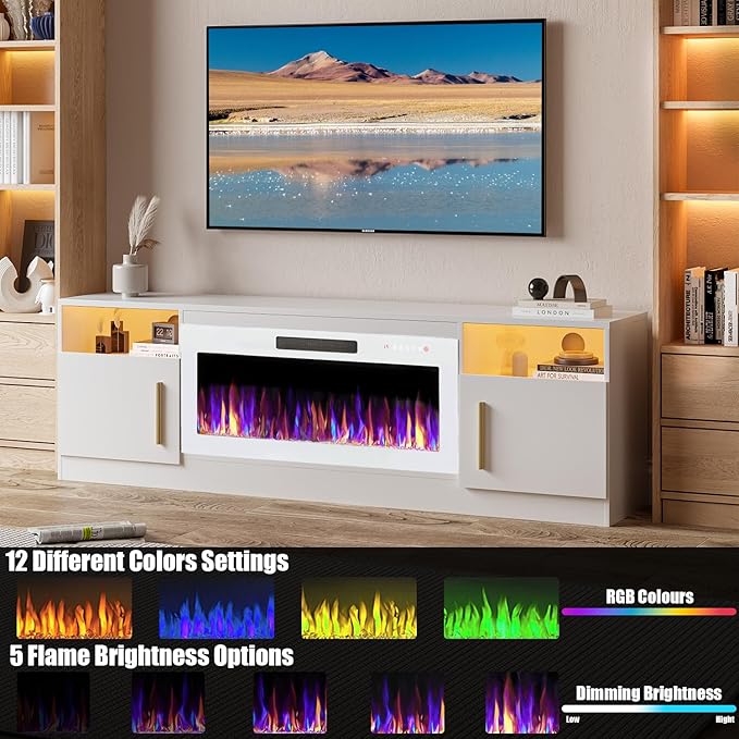VITESSE TV Stand Fireplace