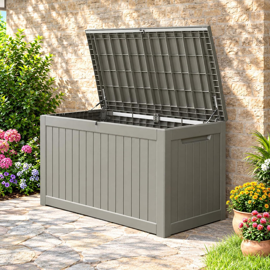 Outdoor Storage Box Waterproof, 280 Gallon Deck Box for Patio Storage