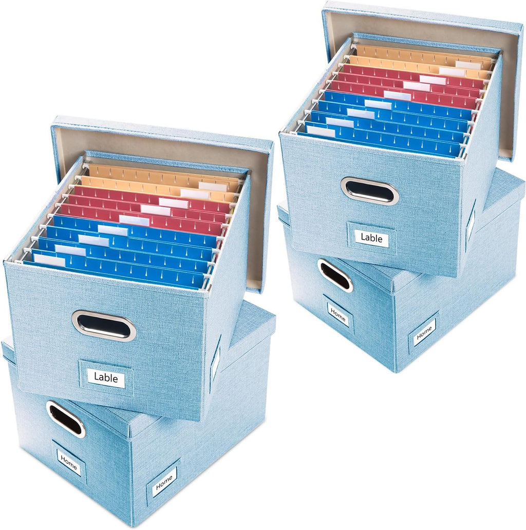 PRANDOM File Organizer Box (Set of 4)