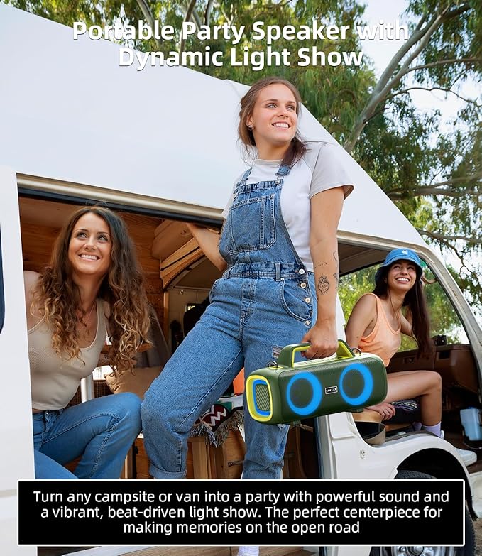 Portable Bluetooth Speaker Wireless, 140W Peak Loud Sound