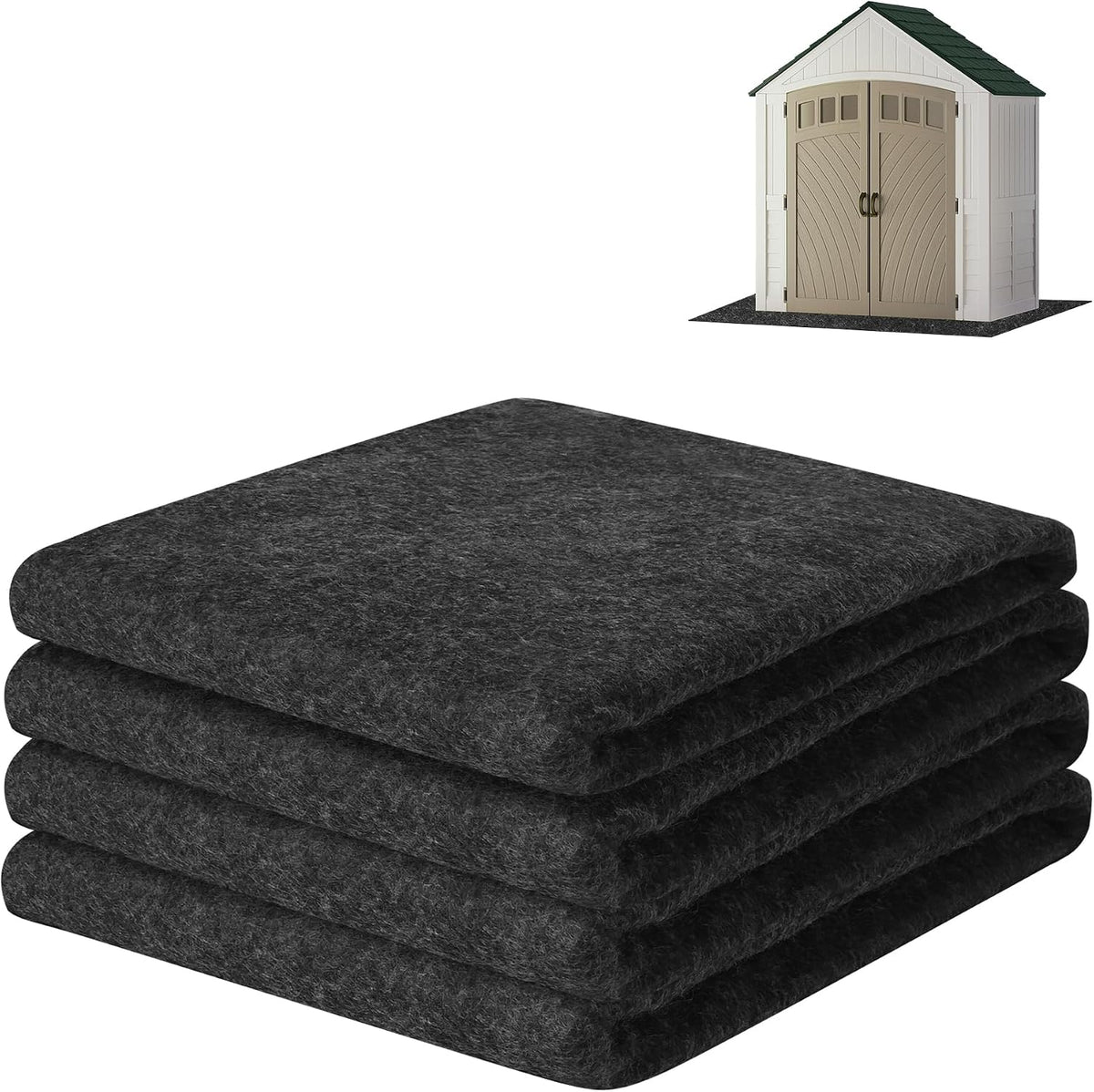 ToLanbbt Outdoor Storage Shed Floor Mat, 12 x 10 FT Waterproof Carport Mat, Washable Furniture Pad with Non Slip Backing for Dust, Oil, Protection, Storage Shed Not Included