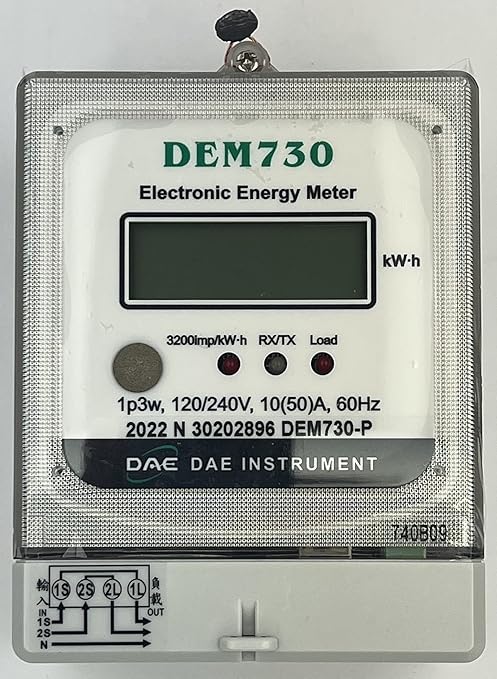 DAE DEM730P Electric kWh Submeter, Internal CT
