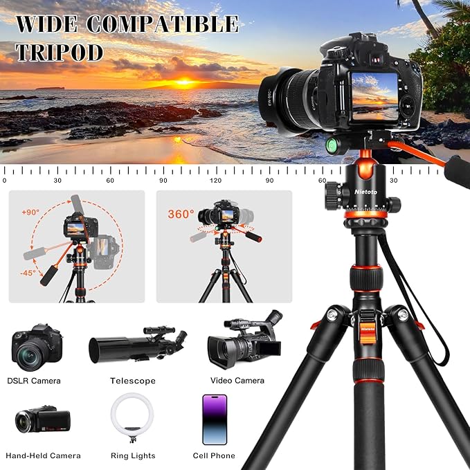 Nietoto Camera Tripods & Projector Stand, 2 in1 Tripod