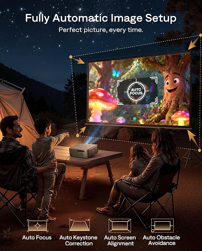 Aurzen EAZZE D1 MAX Upgraded Google TV Smart Projector 4K Supported,