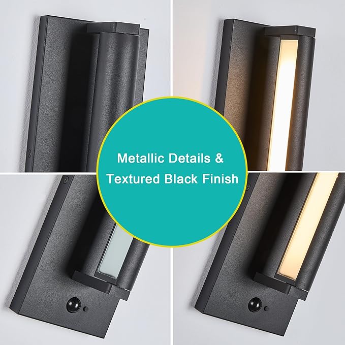 Tarentlight Modern PIR Motion Sensor Outdoor LED Wall Light,