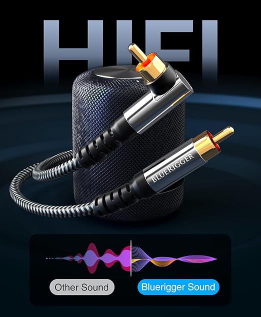 BlueRigger Subwoofer Cable 90D – Compatible