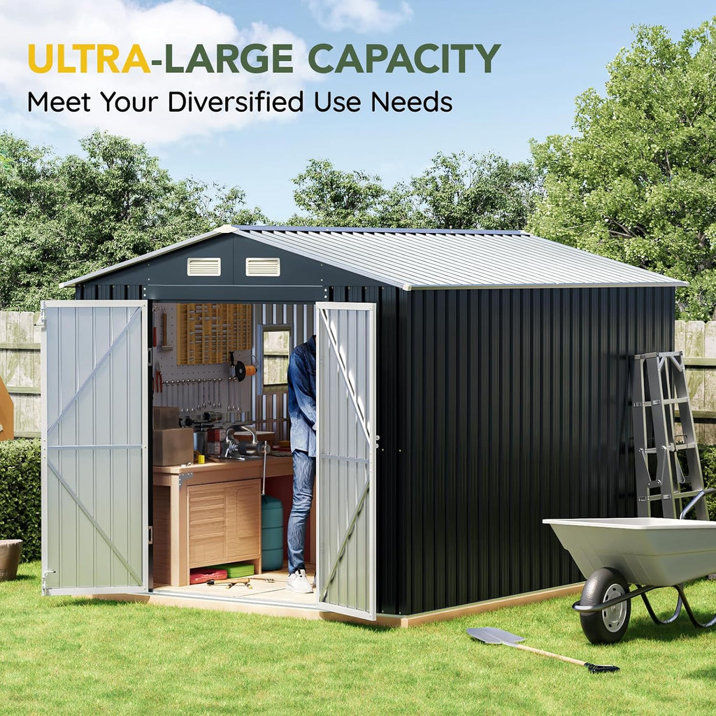 8 ft storage shed with floor frame for, close-up detail