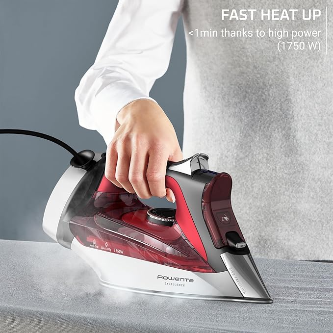 Rowenta Iron, Focus Excellence Stainless Steel Soleplate Steam Iron