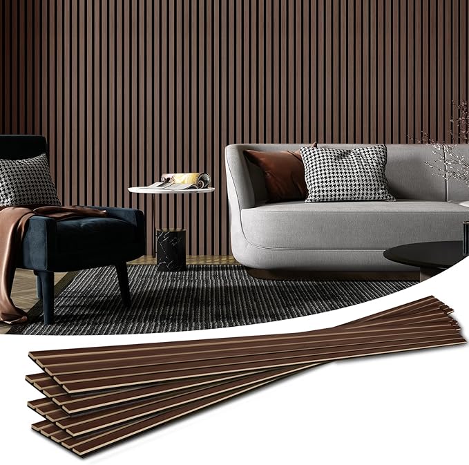 Art3d 4pcs-107 x 8in Slat Acoustic Panel
