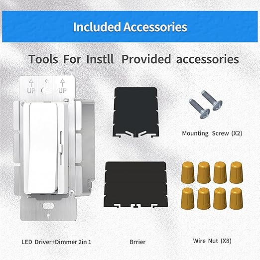 Dimmer and Driver Switch in one, AC120V 96W ON/Off Output Voltage: 24V +/-0.5V