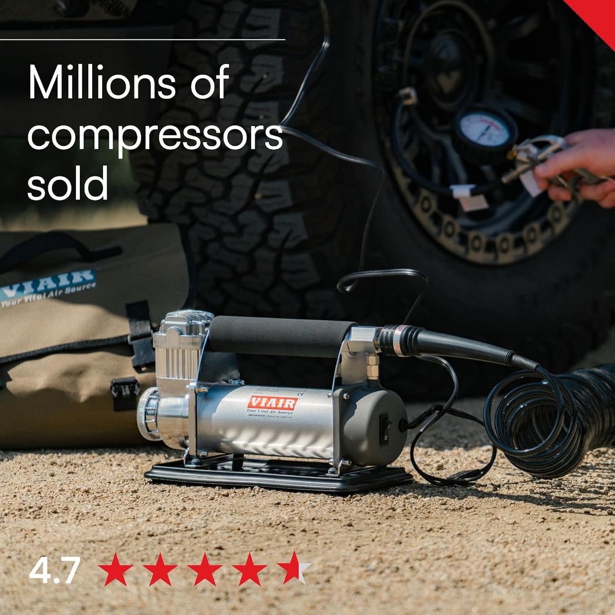VIAIR 450P-RV Automatic 12V Air Compressor, 150 PSI for RVs and Trucks