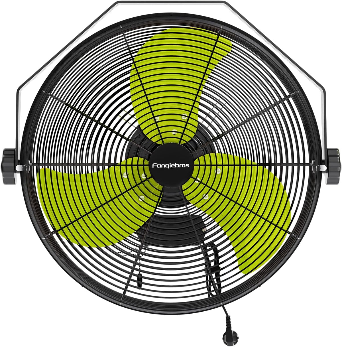 Fanqiebros 4580 CFM 18 inch High Velocity Wall Mounted Fan, 3-Speed Metal Fan