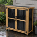 Gowoodhut Outdoor Storage Cabinet Garden Shed Box for Tools Pool Accessorie