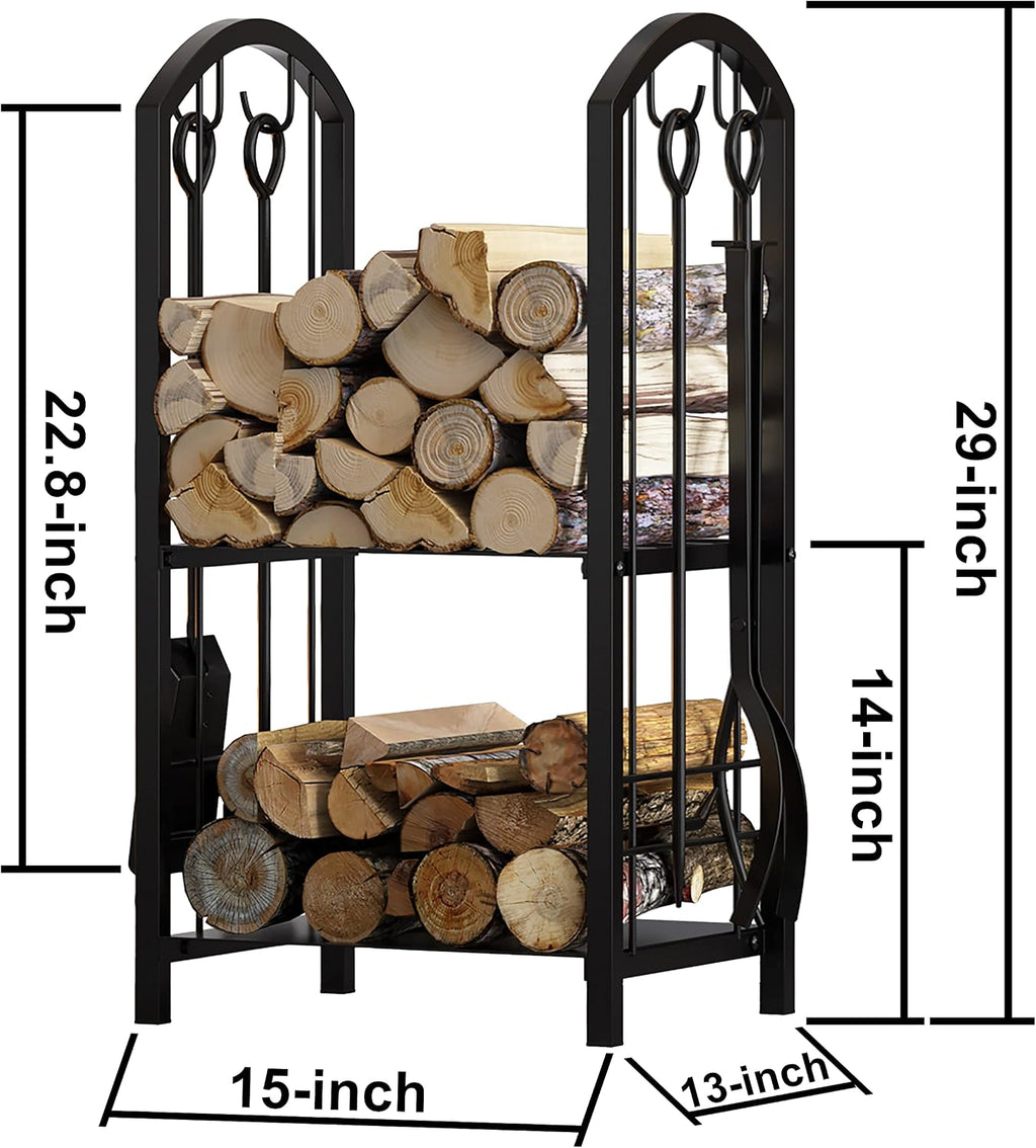 fire beauty wrought iron firewood log rack with, package contents